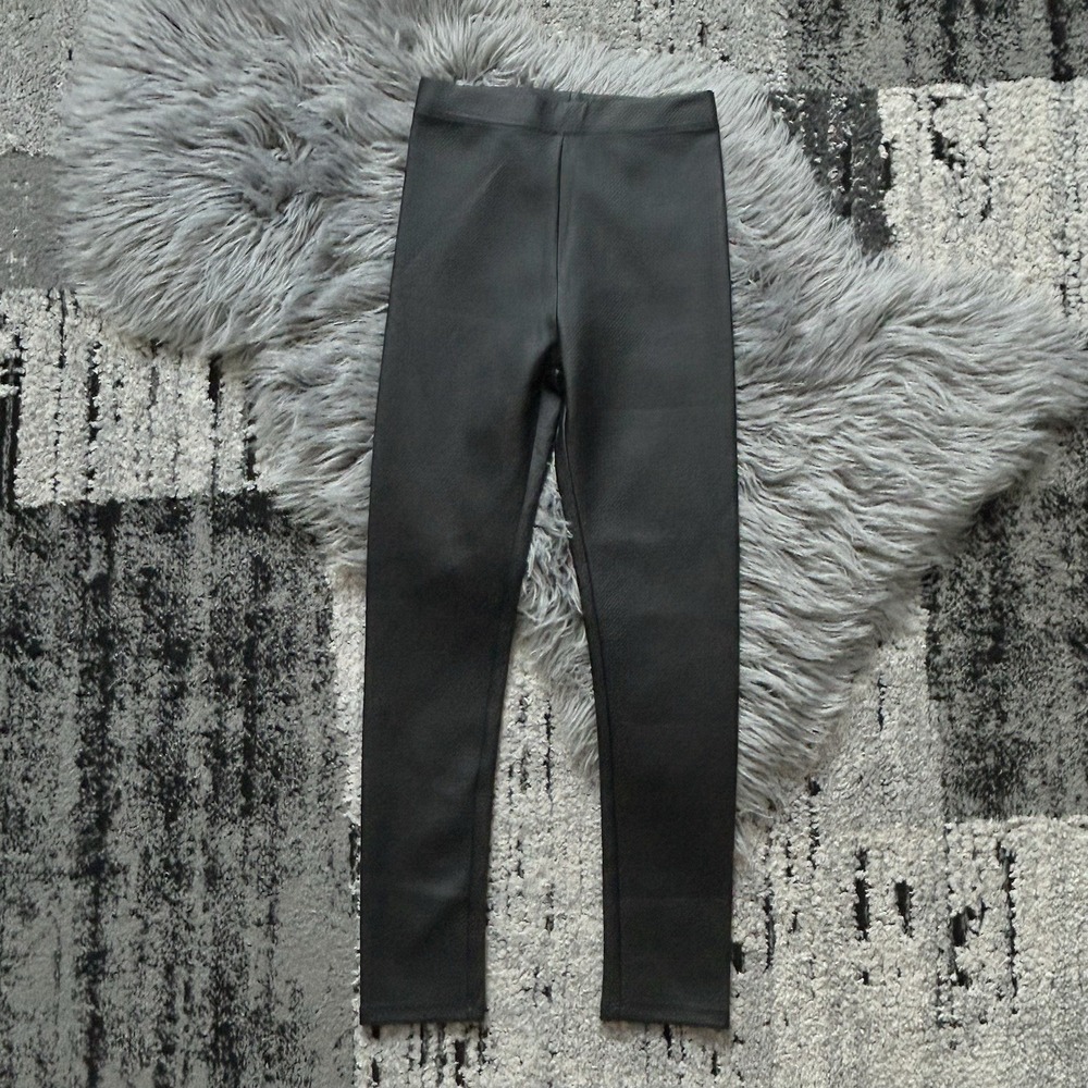 Frenchie Girls Textured Black Leggings Size 10Y NWT